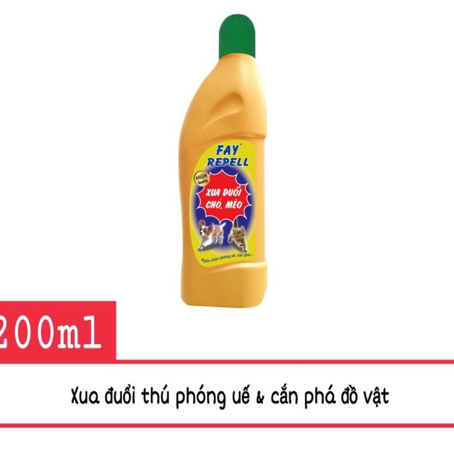 FAY REPELL 200ml - DUNG DỊCH XUA ĐUỔI CHÓ - MÈO - CHUỘT - PHÓNG UẾ - CẮN PHÁ