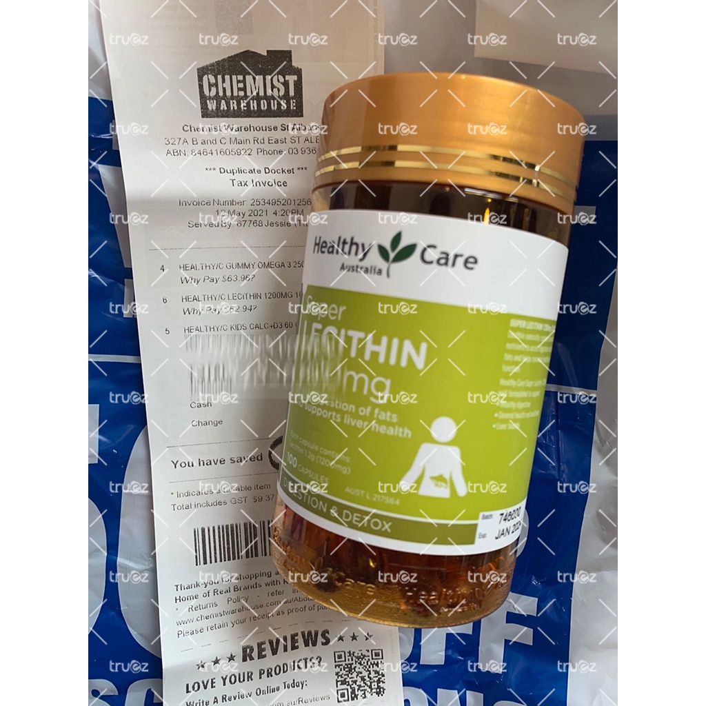 Mầm đậu nành đẹp da, cân bằng nội tiết tố [ÚC] Healthy Care Super Lecithin [Chính hãng]