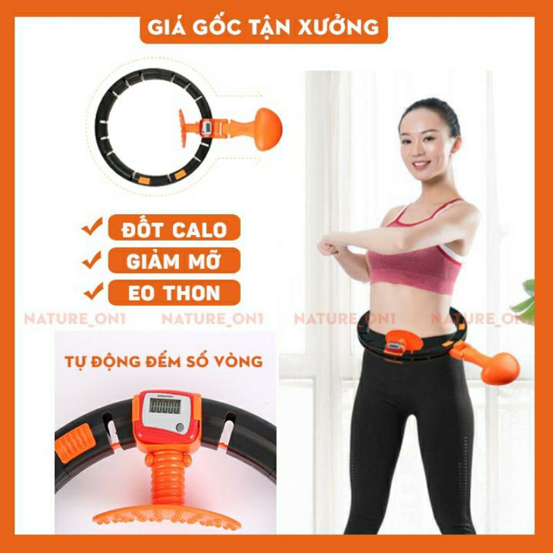 Vòng lắc eo thông minh giảm cân giảm mỡ có đồng hồ đo, hiệu quả vượt trội, vòng lắc eo mẫu mới 2020