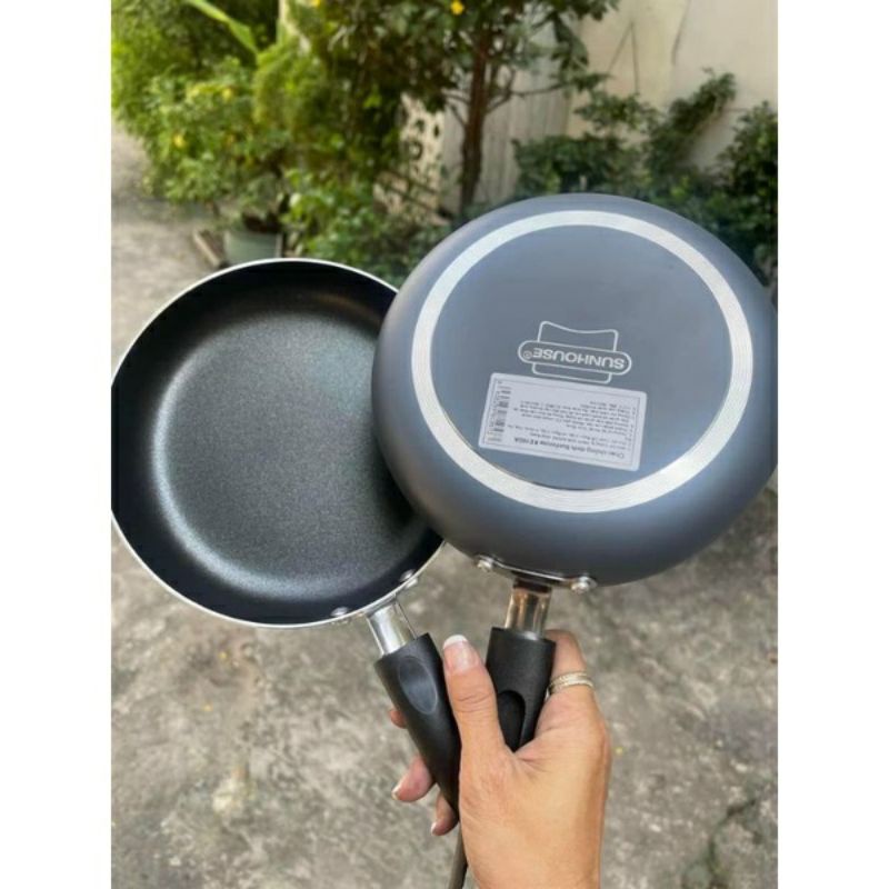Chảo chống dính Sunhouse 18cm đỏ