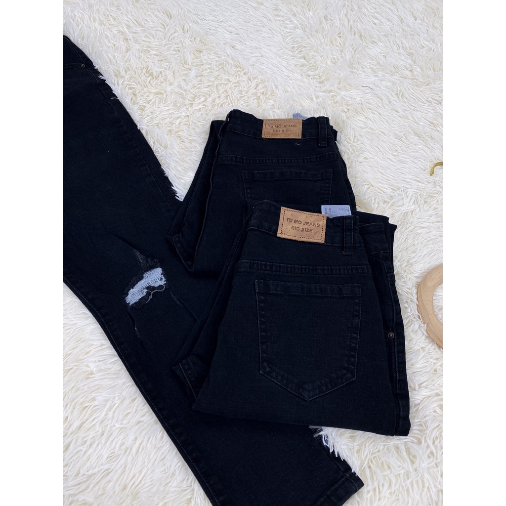 Quần Jeans rách gối QJD0009 Bigsize Tú Mỡ