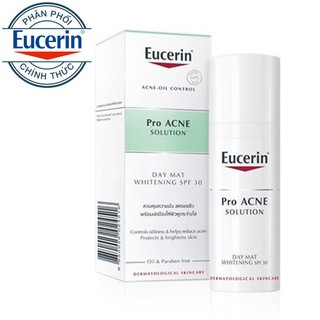 [GIẢM MỤN] EUCERIN KEM CHĂM SÓC DA MẶT, LÀM TRẮNG DA DÀNH CHO DA MỤN DAY MAT WHITENING SPF 30+ 50ML