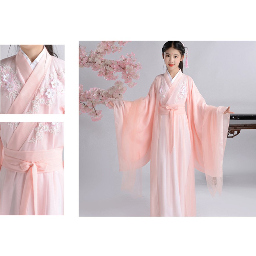 Váy Cổ Trang Trung Quốc Cho Bé Gái - Váy Công Chúa Siêu Xinh Cho Bé Có Đầy Đủ các Size Cho Người Lớn