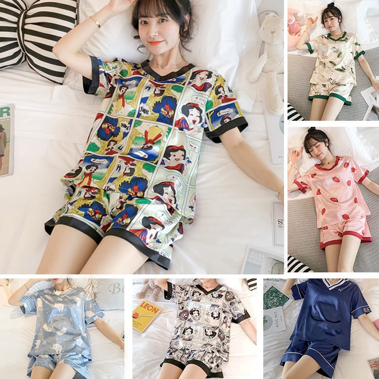 Lụa băng Ngắn tay Đồ mặc nhà Đồ ngủ yy001