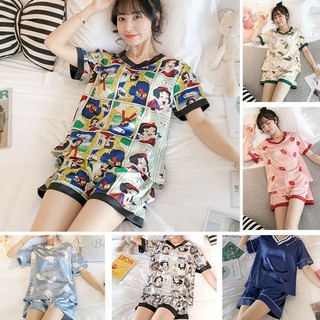 Lụa băng Ngắn tay Đồ mặc nhà Đồ ngủ yy001