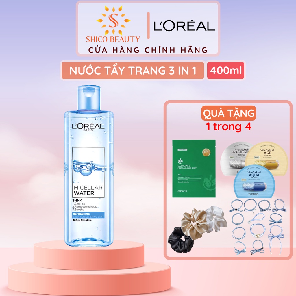 Nước tẩy trang L'Oreal Paris 3-in-1 Micellar Water