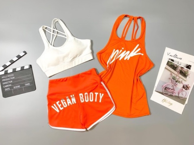 Áo tank top Pink gym nữ , áo tập nữ ba lỗ
