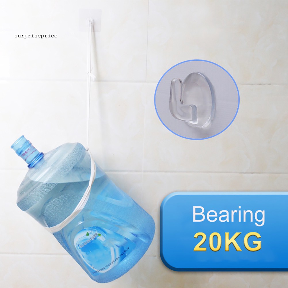 Set 10 móc treo tường trong suốt chống nước siêu dính tiện lợi