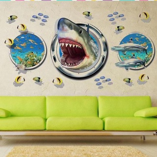Decal trang dán tường Cá Mập SK9017 Zooyoo