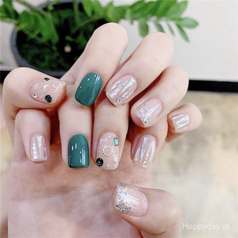 Bộ 14 miếng dán móng tay giả nhiều màu sắc dành cho bé gái,Miếng dán móng tay NailNina, miếng dán móng tay, miếng dán móng tay giả YW397-436