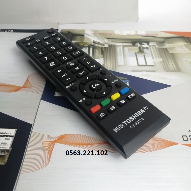 Điều Khiển TiVi TOSHIBA ngắn CT-90336 - Remote Tivi LED Toshiba - 🎁Bảo Hành Đổi Mới🎁