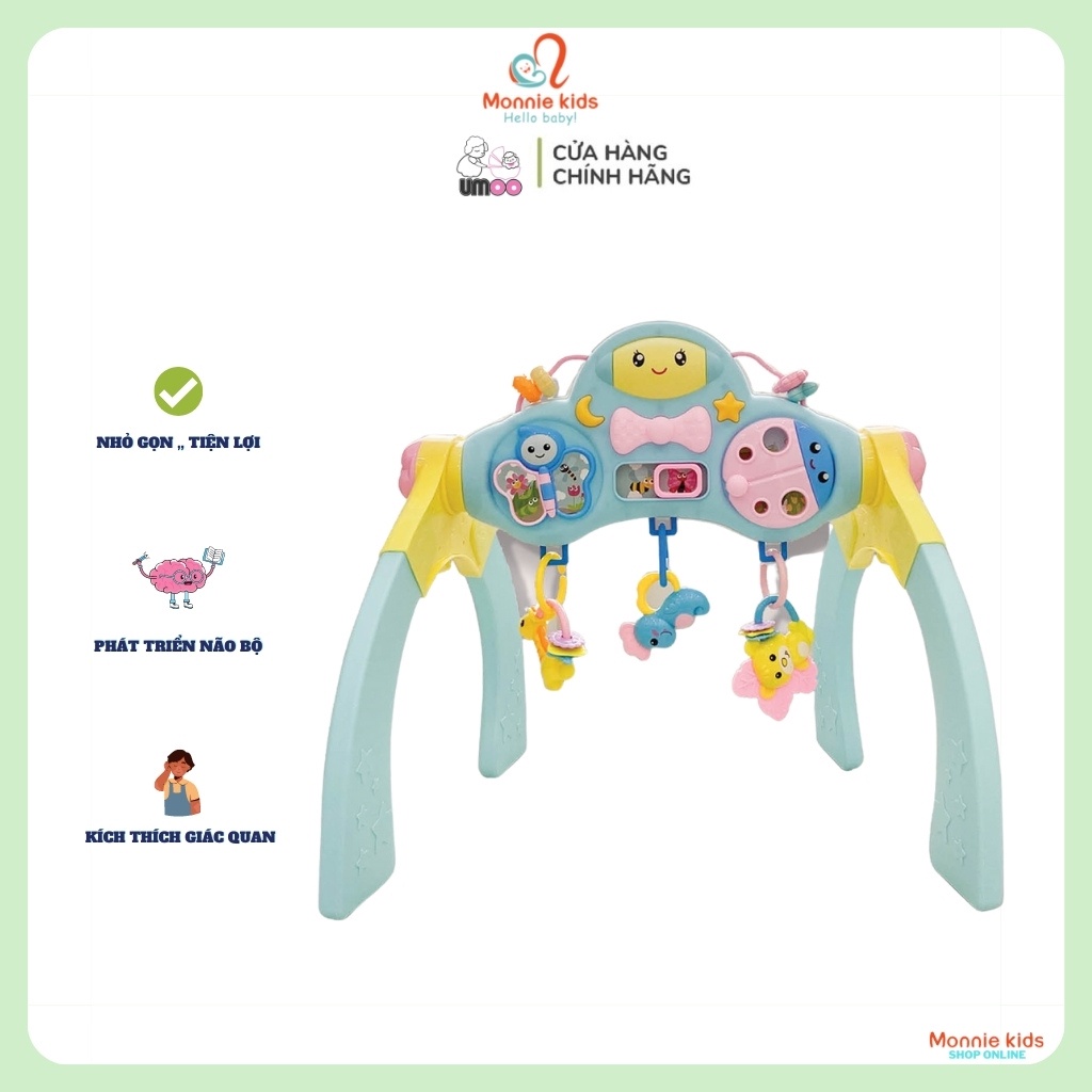 Kệ chữ A đa năng cho bé UMOO 0m+, kệ nhựa phát nhạc phát triển giác quan cho trẻ - Monnie Kids