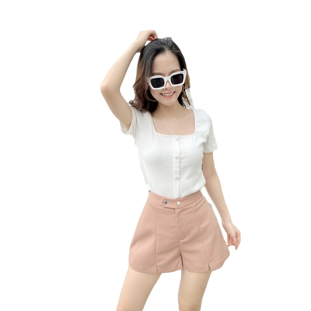 Quần shorts vải cúc 4 chi tiết SVA0325 | BigBuy360 - bigbuy360.vn