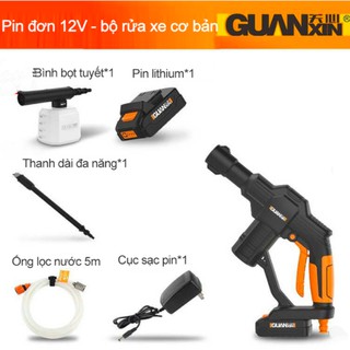 Máy rửa xe siêu sạch dùng pin sạc Lithium Guanxin