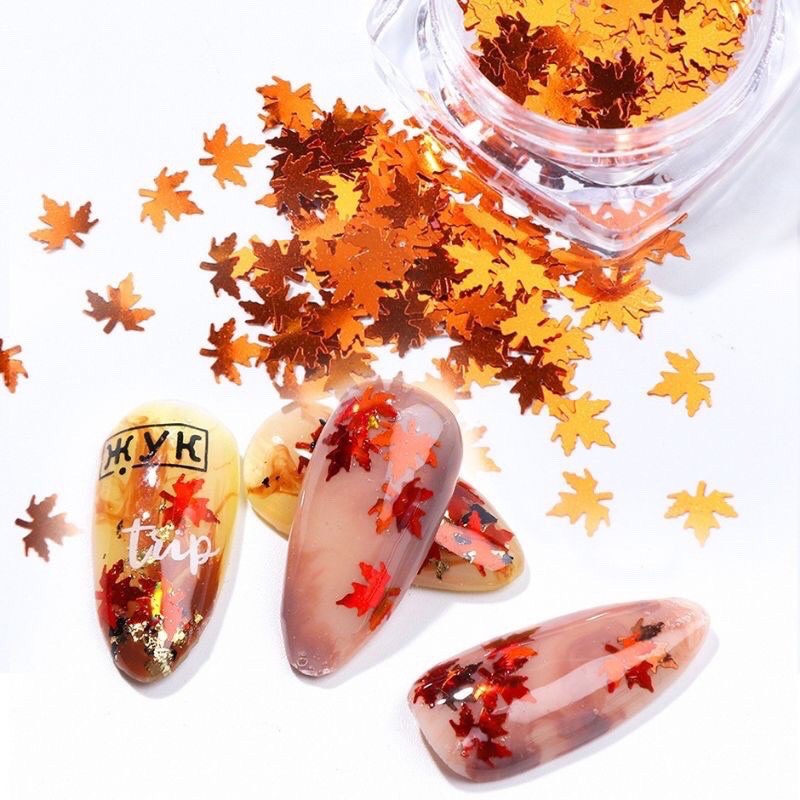 Sét trang trí lá phong Nail