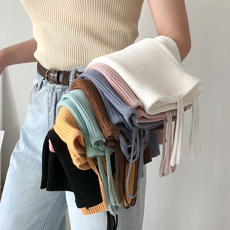 Áo Len Hai Dây Dáng Ôm Thời Trang Mùa Hè Hàn Quốc