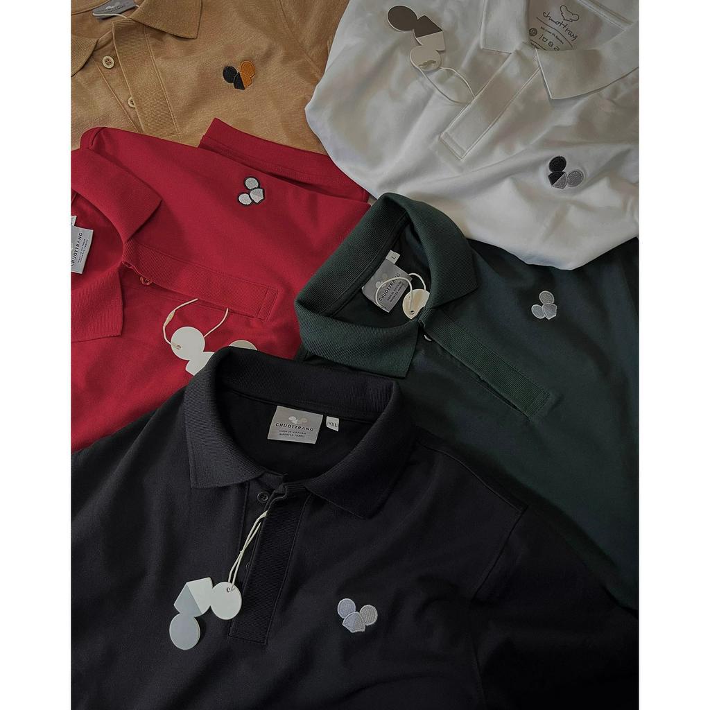 ÁO LOGO POLO đỏ nam basic CHUOTTRANG