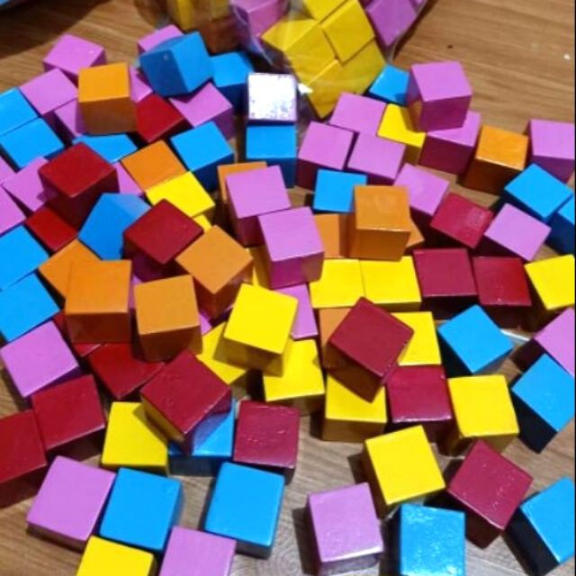 100 Khối gỗ lập phương 2.5cm - cube 2.5cm
