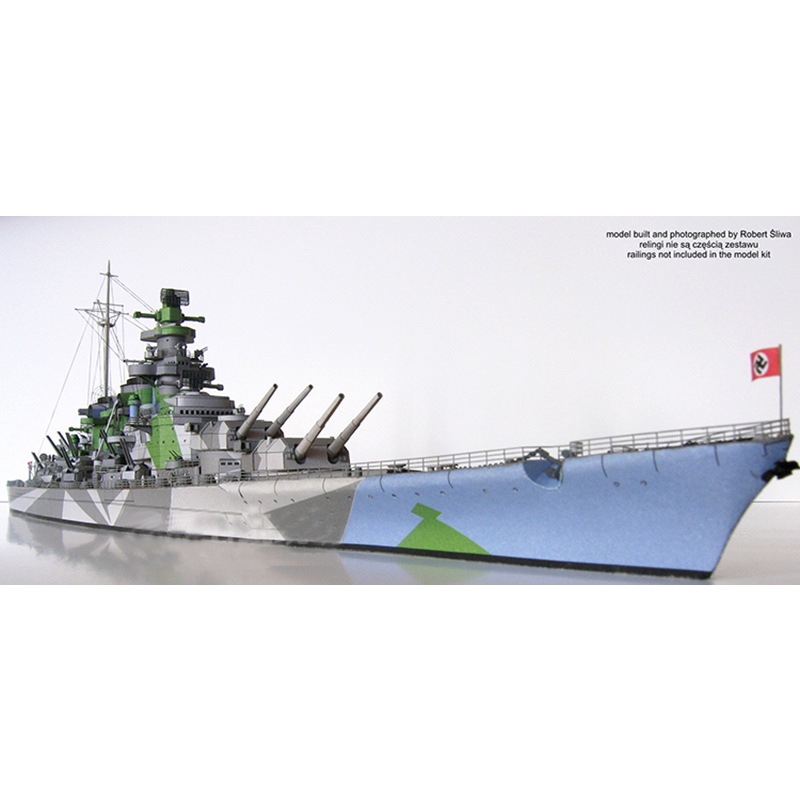 Mô hình tàu chiến đức H-39 bằng giấy tỉ lệ 1:400