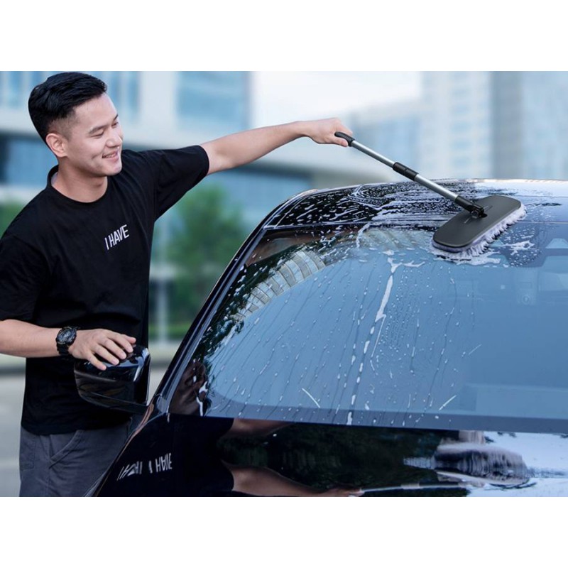 Chổi vệ sinh xe hơi Baseus Handy Car home Dual-use Mop CRTB-01 KÈM Miếng lau thay thế Baseus replacement cloth CRTB-A0G