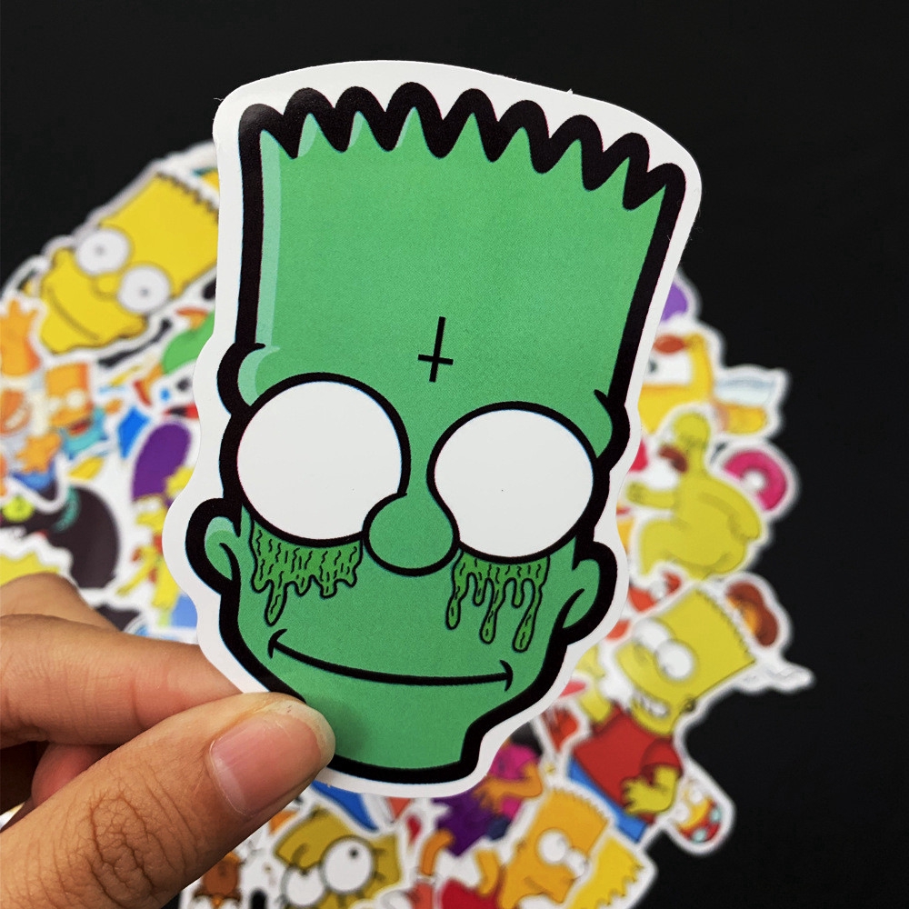 ❉ The Simpsons - Series 01 Giấy và decal dán tường ❉ 50Pcs/Set FOX TV Show Mixed Doodle Stickers