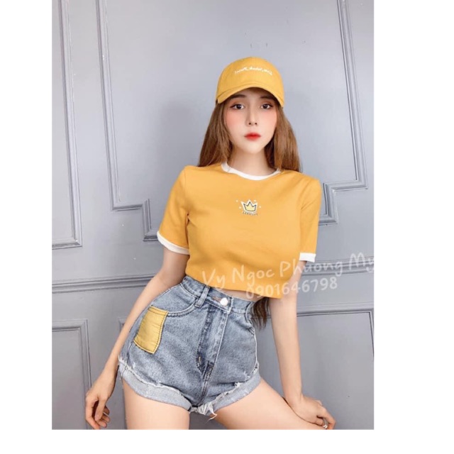 Áo croptop ib hình hình chụp thật kèm video