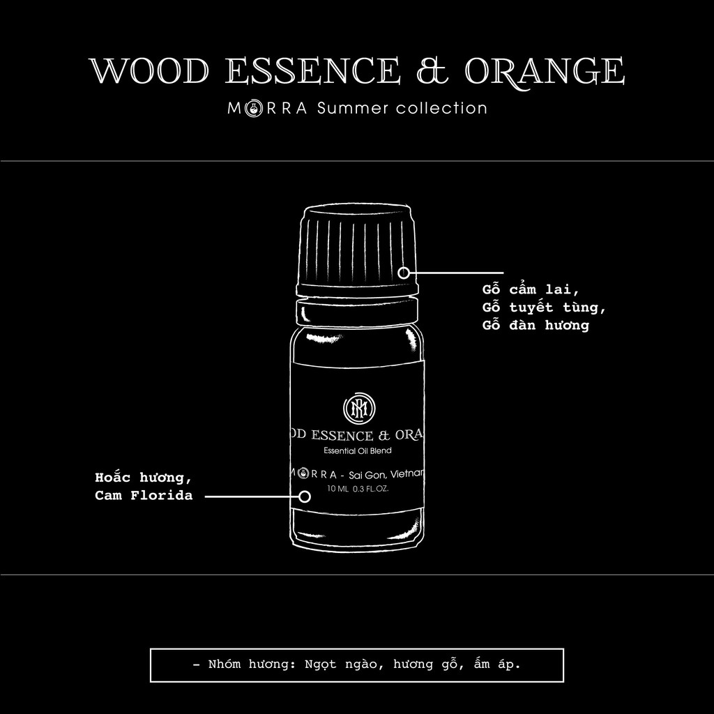 Tinh dầu Wood essence and orange 10ml