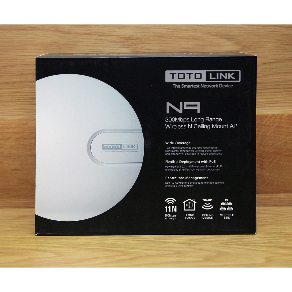 N9 - V2 - Thiết Bị Phát Wi-Fi Ốp Trần Chuẩn N 300Mbps TOTOLINK