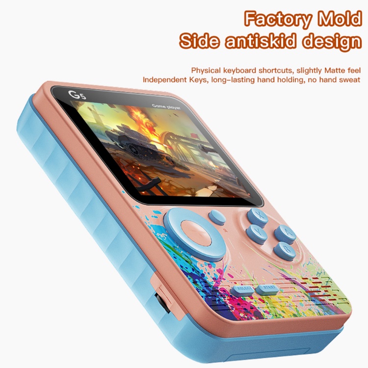 Máy chơi game Sup G5 cầm tay cầm tay Gameboy Macaron Máy chơi game video cổ điển 500 trong 1