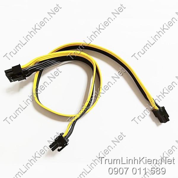 Cáp chuyển nguồn 6Pin Modular PSU sang 2 cổng 8Pin (6+2) cấp nguồn cho card VGA