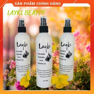 Xịt dưỡng tóc , sịt dưỡng tóc , Sữa sưỡng collagen phủ lụa nano phục hồi tóc layki 300ml