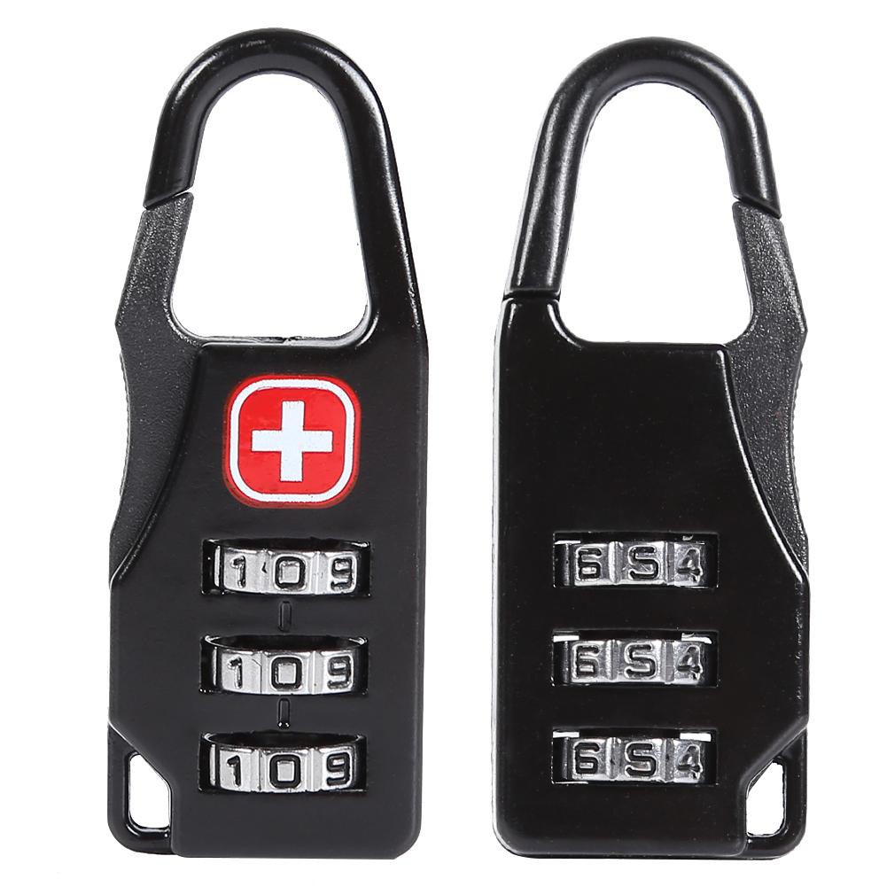 Ổ khóa mật khẩu 3 số có thể cài đặt lại chống trộm an toàn cho túi xách/hành lý