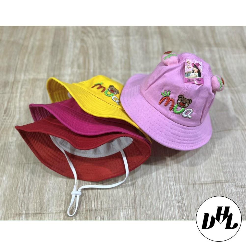 Nón cho bé (2 tuổi - 4 tuổi) , mũ trẻ em  thêu MUA  vải Cotton mềm êm cute (Ảnh thật)