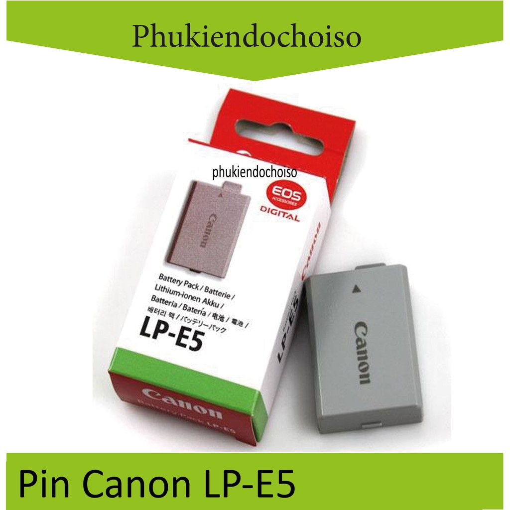 Bộ pin sạc thay thế 1 Pin 1 Sạc máy ảnh Canon LP-E5