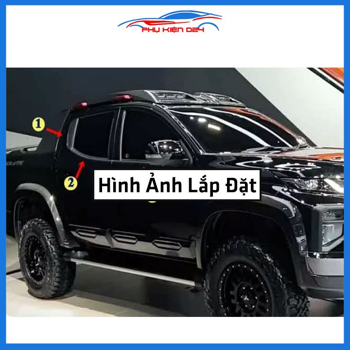 Bộ nẹp viền chân kính inox Triton 2018-2019-2020-2021-2022-2023