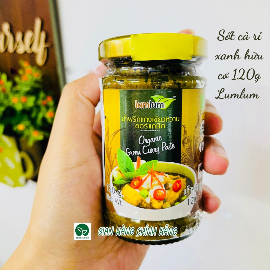 Gia vị - Sốt cà ri xanh hữu cơ 120g Lumlum Green Curry Paste 120g Nấu Cà Ri, Sốt Hải Sản