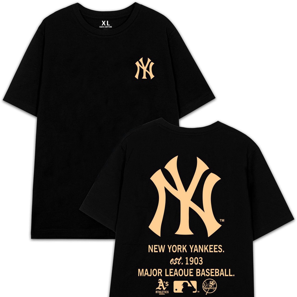 Tổng hợp Mẫu Áo thun NY MLB forrm rộng hình in siêu đẹp, Áo Phông Unisex Nam Nữ