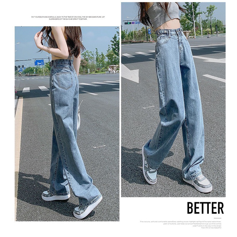[Mã 151FASHIONSALE1 giảm 10K đơn 50K] Quần jean nữ  Quần bò nữ chèn lỗ eo cạp cao cá tính ulzzang siêu xinh HOLA C6