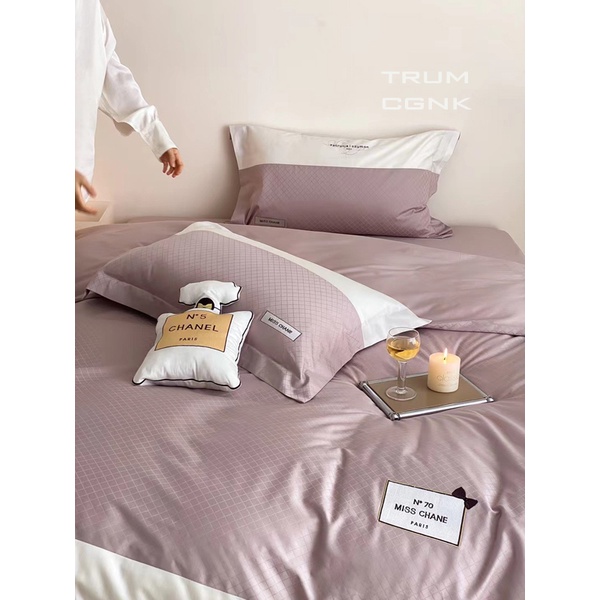 Bộ chăn ga gối lụa 100s cao cấp thoáng mát, sang trọng mầu trơn mix hỗ trợ freeship Xtra