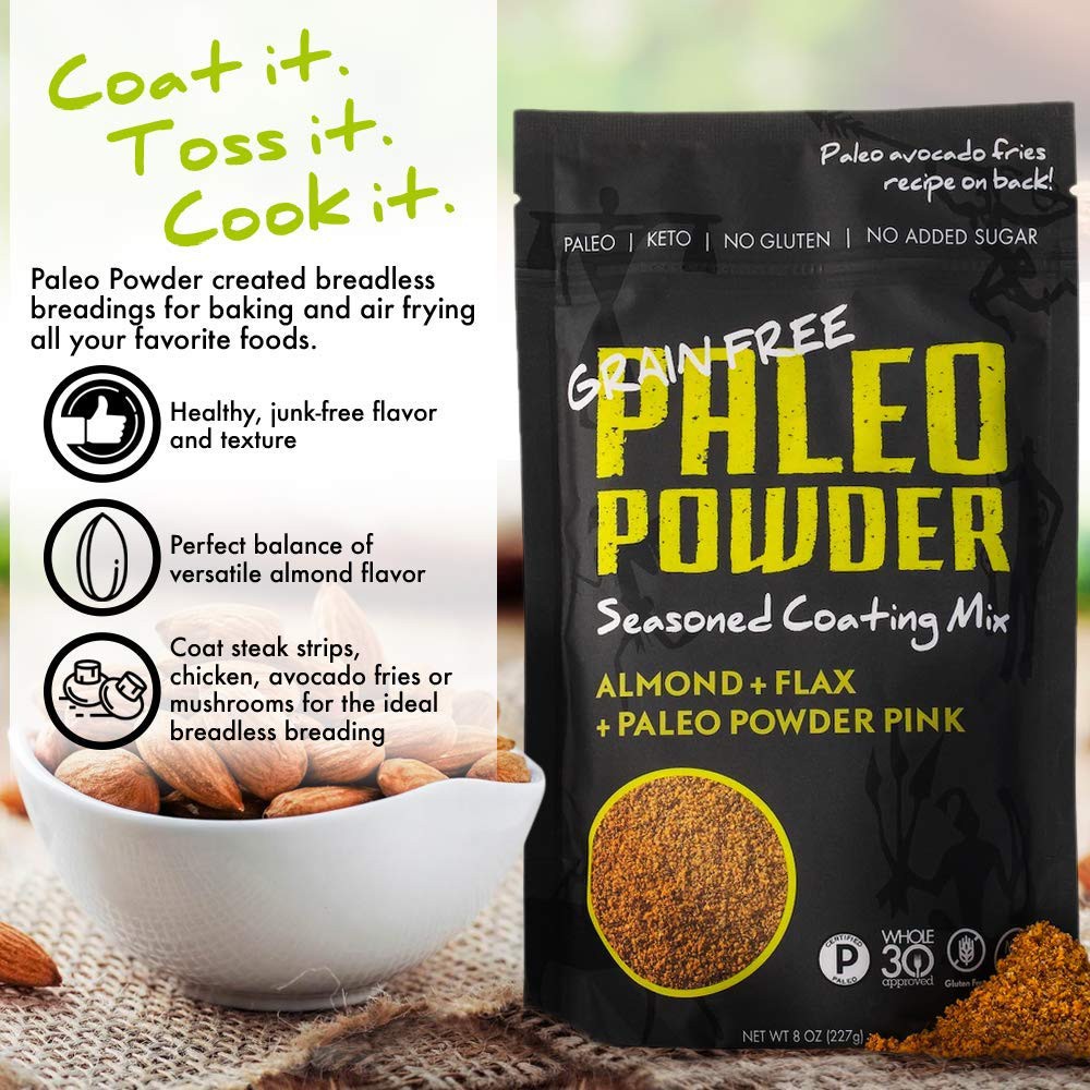 GIA VỊ NƯỚNG/CHIÊN GIÒN ĂN KIÊNG - KHÔNG ĐƯỜNG Paleo Powder Seasoned Breading Mix, Paleo, Keto, Non-GMO, 227g (8oz)