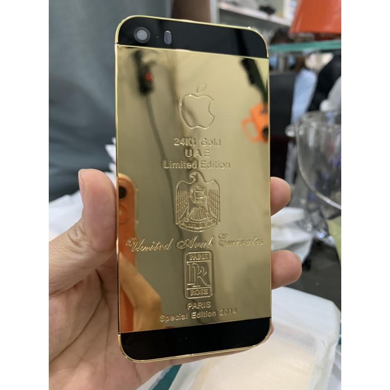 ốp lưng iphone 11 [Mã ELMS5 giảm 7% đơn 300K] Vỏ iphone 5s/se mạ vàng gold 24k