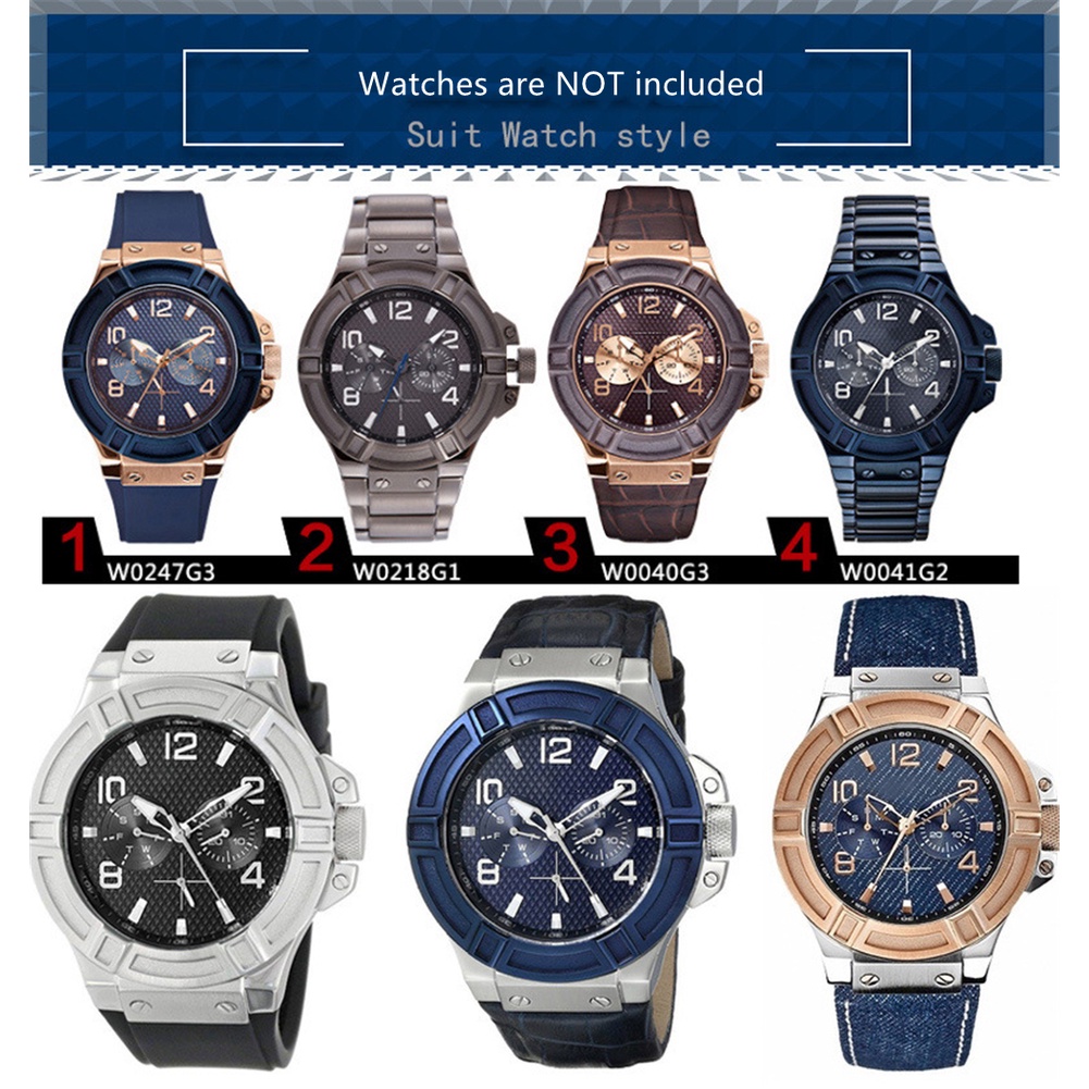 Dây Đeo Silicone Cho Đồng Hồ Guess W0218G1 W0247G3 W0040G3 W0040G7 W0041G2
