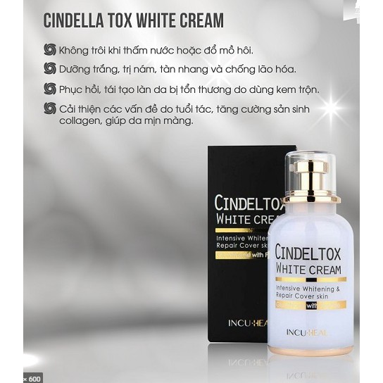 Kem Dưỡng Trắng Da Cindel Tox White Cream 50ml Hàn Quốc