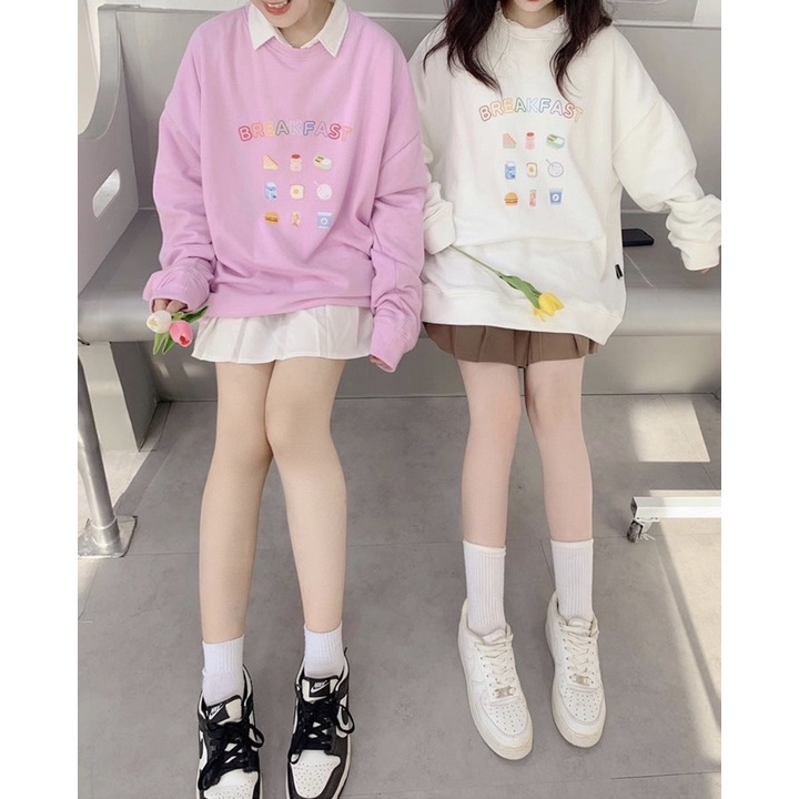 Áo Nỉ Sweater BREAK Cổ Tròn Chất Đẹp Dày Form Oversize Kiểu Dáng Unisex Nam Nữ Form Rộng