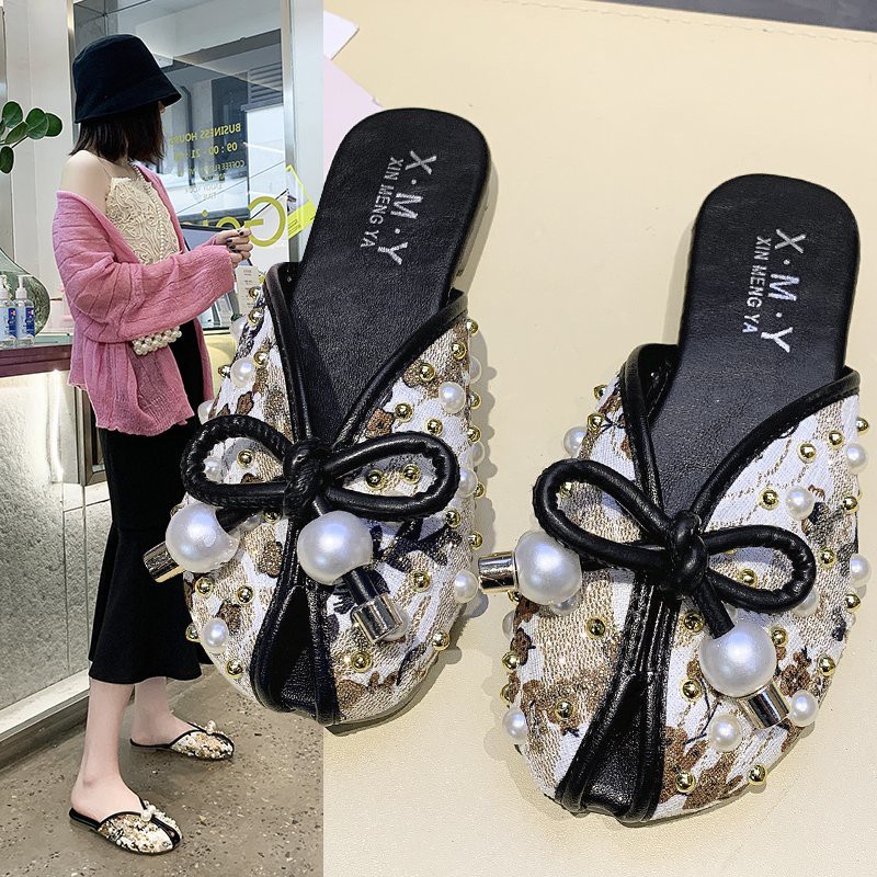 Dép Đính Ngọc Trai Giả Thời Trang Cho Nữ Size 35-40 | BigBuy360 - bigbuy360.vn
