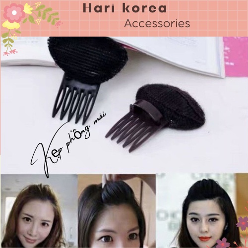Kẹp độn phồng tóc mái siêu xinh, Cài tóc mái hotgirl, Dán Mái kute thời trang Hàn Quốc - Hari Korea Accessories