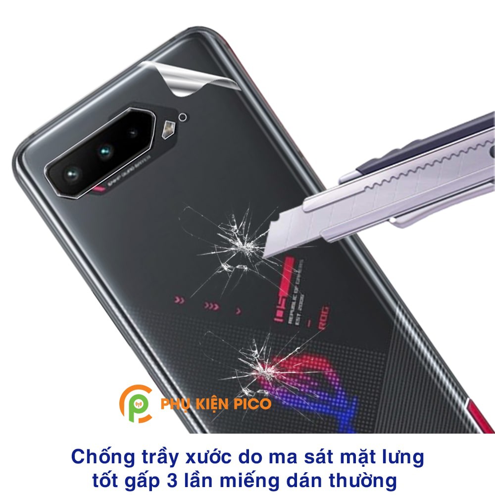 Dán lưng Rog Phone 2 / Rog Phone 3 / Rog Phone 5 PPF cao cấp dẻo trong suốt full mặt lưng