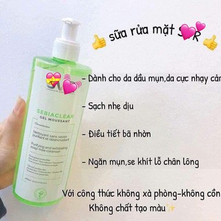 Sữa Rửa Mặt Da Mụn Sebiaclear Gel Moussant