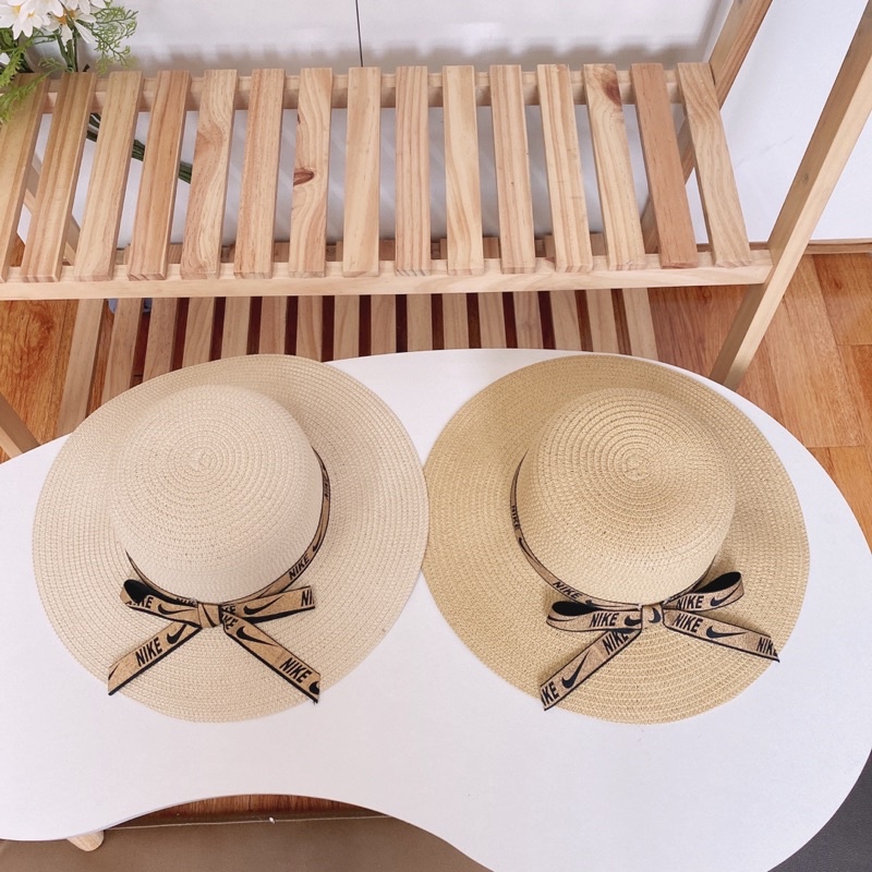Mũ cói đi biển nữ vành rộng chống nắng, nón cói nơ xinh thời trang Hàn Quốc rẻ đẹp