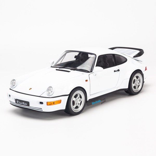 Mô hình xe Porsche 964 Turbo 1:18 Welly White